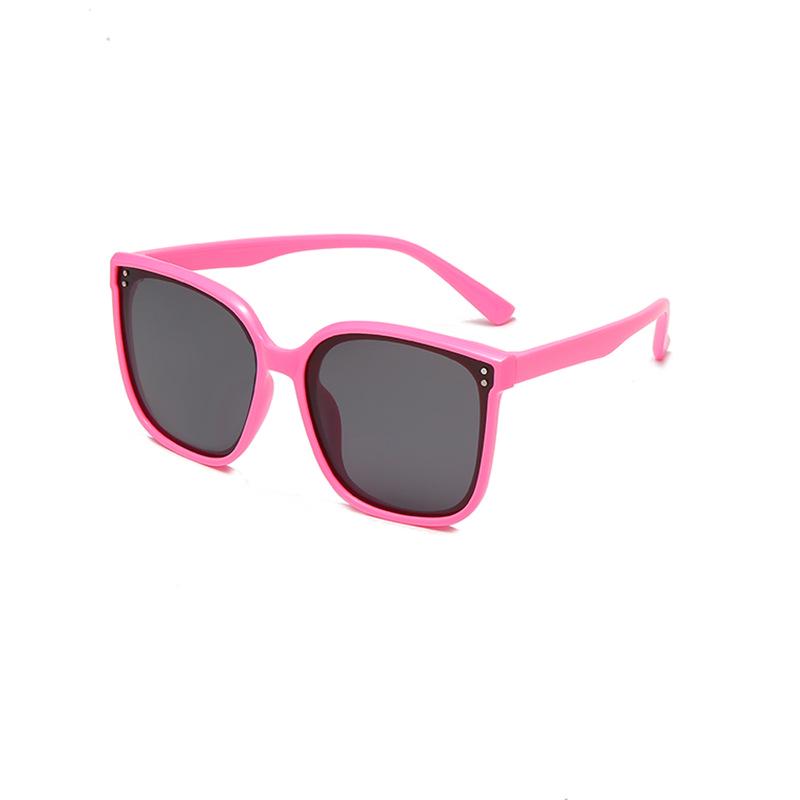 Children's Large Retro Silicone Polarized Sunglasses - UV Protection for Boys and Girls