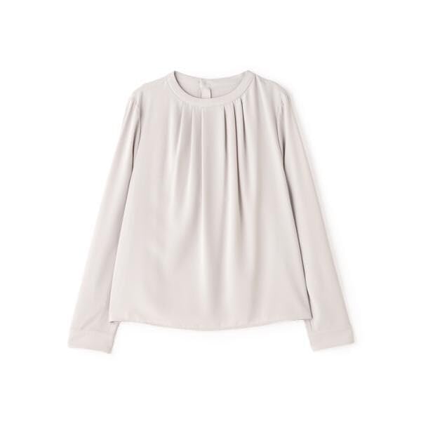 Natural Beauty Basic Tuck Design Blouse Women's Off-White