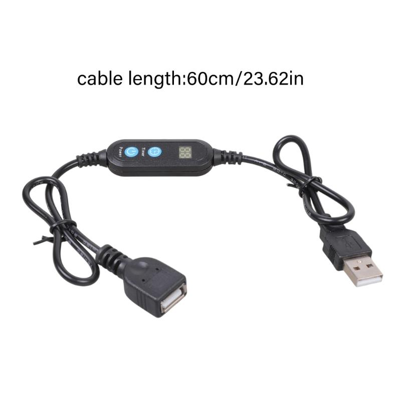 USB Timer Extension Cable 1-24 Hours Adjustable Countdown Switches Control For Aquariums Fan LED Lights 5V Power Saving Device