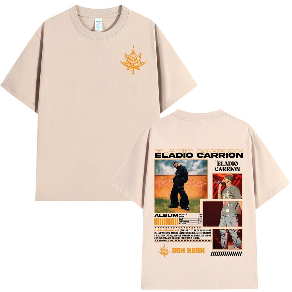 Eladio Carrion DON KBRN New Album Graphic Tshirts Unisex Women Clothing Fashion Hip Hop T Shirt Casual Cotton Short Sleeve Tshirt