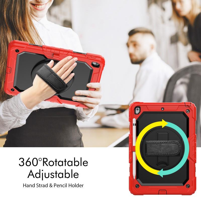 Case IPad 2019 10.2 Inch 360 Rotating Stand Hand Strap Shockproof Anti-drop Anti-scratch