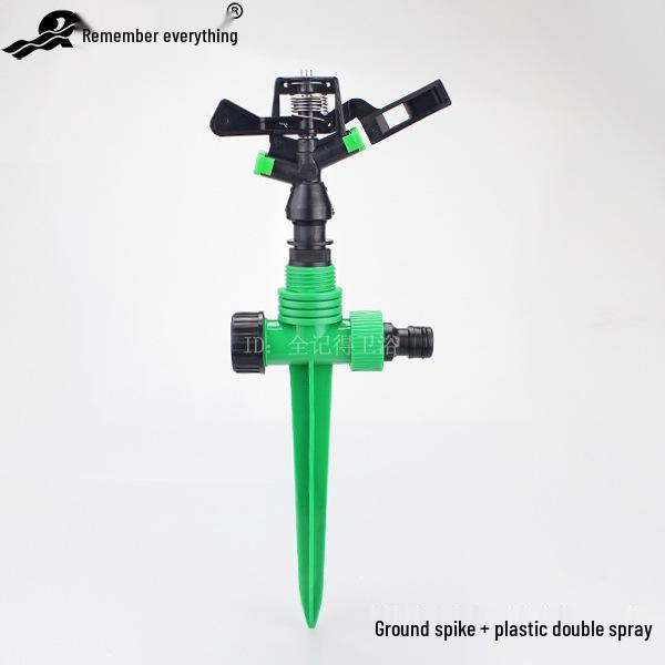 Dual-Use Ground Stake Rotating Sprinkler Head for Lawn Watering