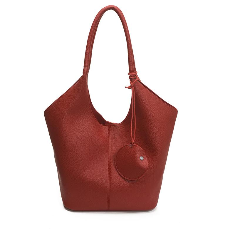 New summer armpit bag large-capacity storage bag fashionable niche tote bag solid color mother and child women's bag