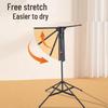 Foldable Clothes Drying Rack for Indoor and Outdoor Use - Floor-Standing Balcony Solution, Easy to Install in Bedrooms and More