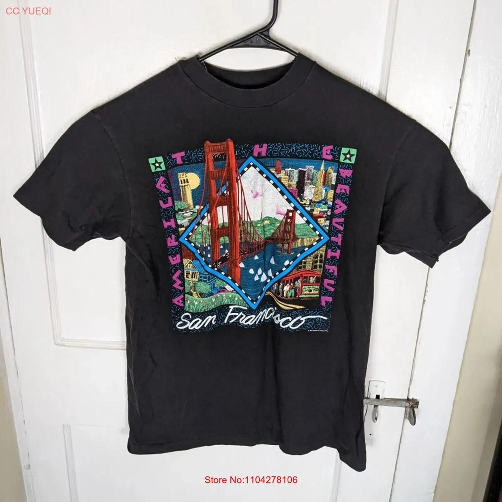 Vintage 1991 Winterland San Francisco Art T Shirt Cali Men L USA Golden State 90s Vintage Washed Top For Everyday Wear Graphic