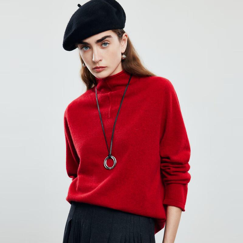 

Женский кашемировый свитер с жаккардовым узором и высоким воротником PALUOPO M (160/100)