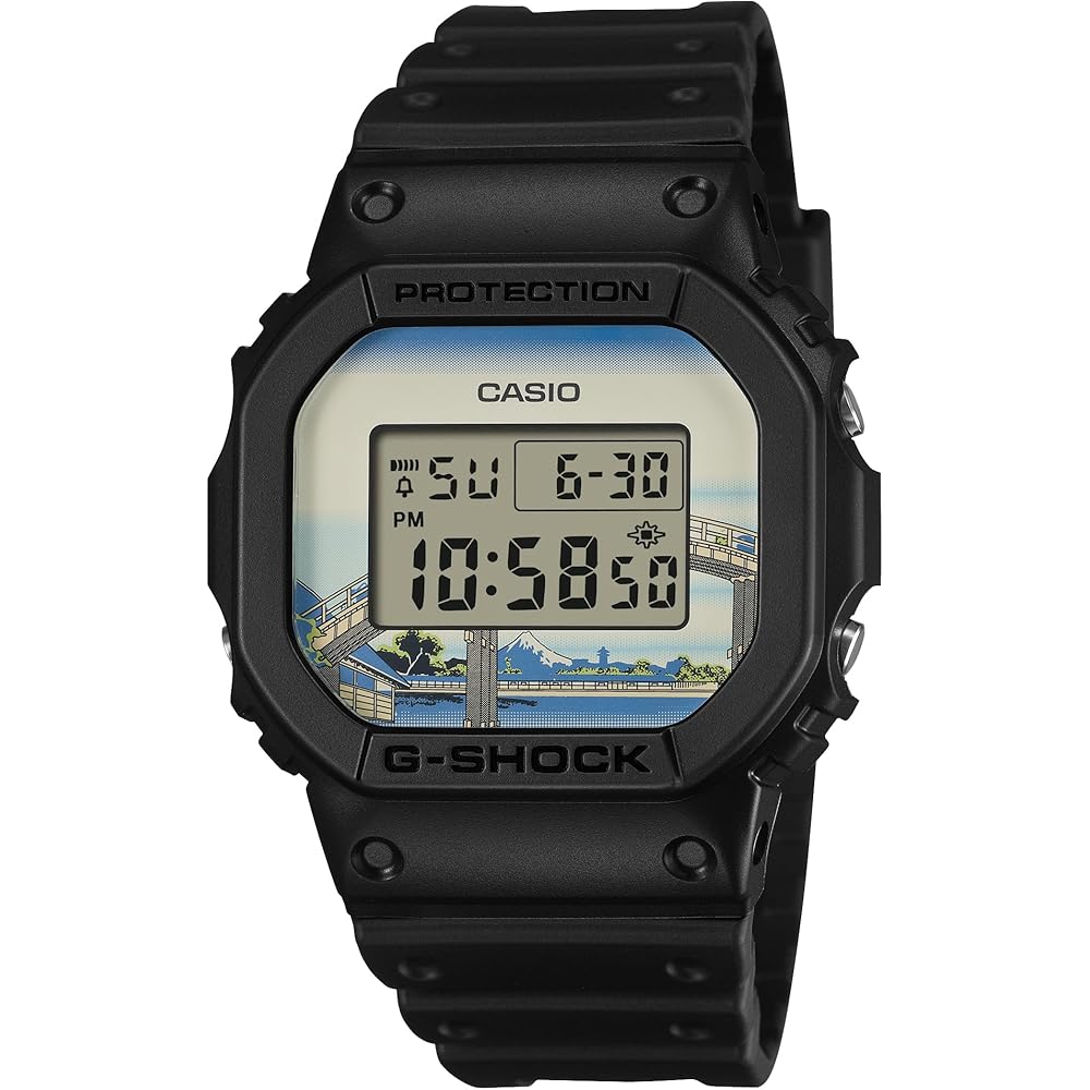 [Casio] G-Shock Watch [Domestic Genuine] Made in Japan Katsushika Hokusai Design Fukagawa Mannenb...