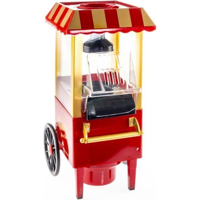 Machine à Pop corn - Gadgy - GG0100 - Capacité 270 ml - Cuisson sans huile - Rouge