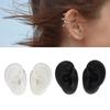 2 Pair 3D Silicone Ear Model Soft Flexible Left Right Ear Simulated Fake Model Practice Tool for Teaching Jewelry Display