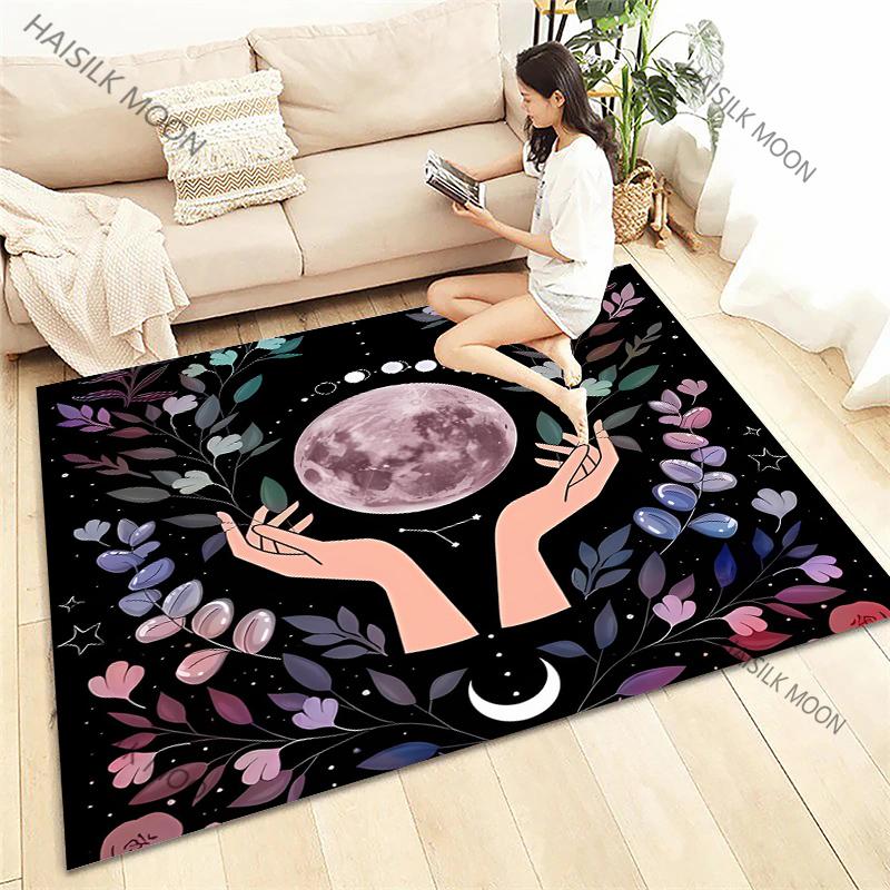 

Солнце Луна Цветы Таро Принт Ковер Четыре Сезона Гостиная Спальня Диван Офис Большой Площади Декоративный Коврик Детские Игровые Коврики Подарок 40x60cm (16x24in)