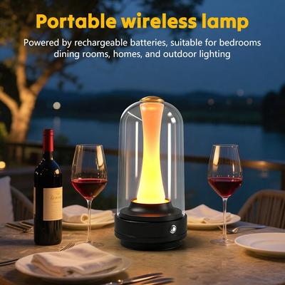 Elegant LED Lamp Rechargeable Touch Sensor Waterproof Ideal for Reading Ambient Lighting In Home Bedroom Bar Office Outdoor