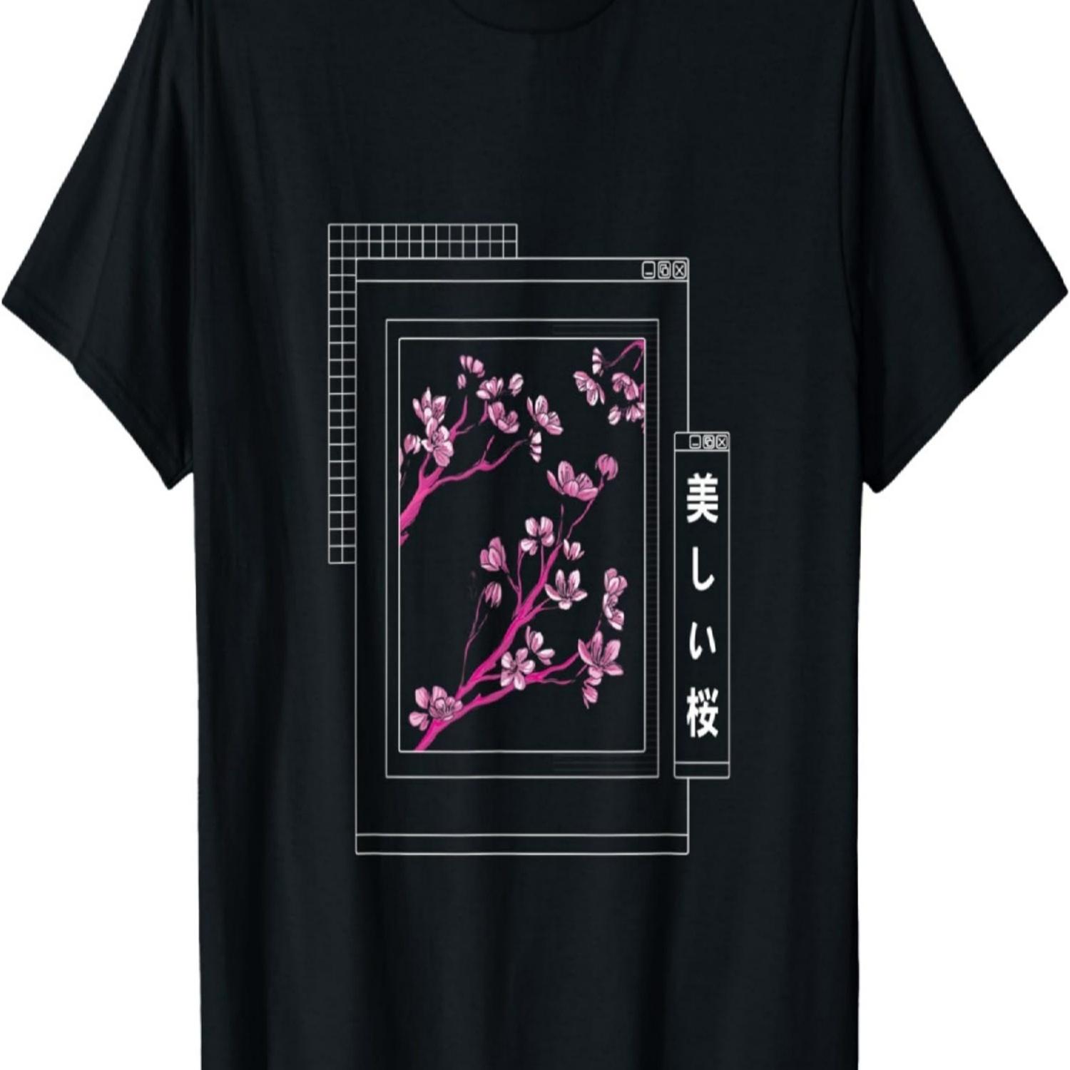 Vaporwave  Cherry Blossom T-Shirt S