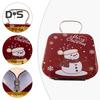 Weihnachts-Süßigkeitenschachtel mit Griff, Mini-Eisen-Tragetasche, Schneemann, Weihnachtsmann, Snackhalter, Weihnachtsfeier-Geschenke, Aufbewahrungsbehälter für Feiertagssüßigkeiten