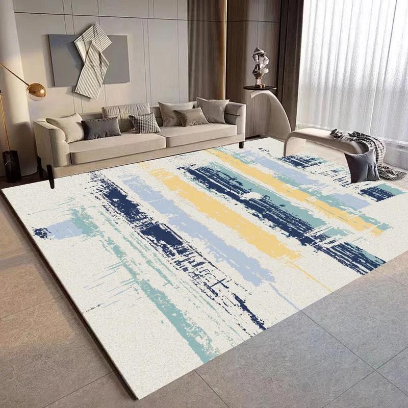 Abstract Oil Painting Retro Carpets for Living Room Rectangular Crawling Coffee Table Floor Mat Large Area Sofa Rugs Home Decor