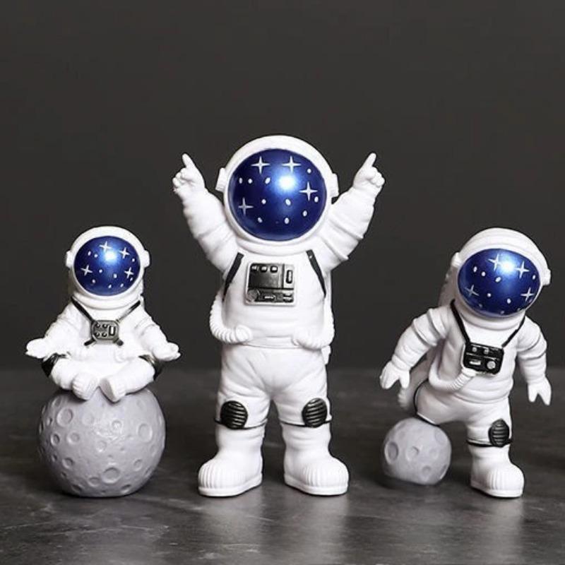 4 szt. Figurka Astronauty Statua Figurka Kosmonauta Rzeźba Zabawka Edukacyjna Dekoracja Biurka Domu Model Astronauty Dla Dzieci Prezent