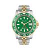 Rolly Mathy Vintage GMT Stainless Steel Green Dial Quartz H903BBV 100M Men's Watch