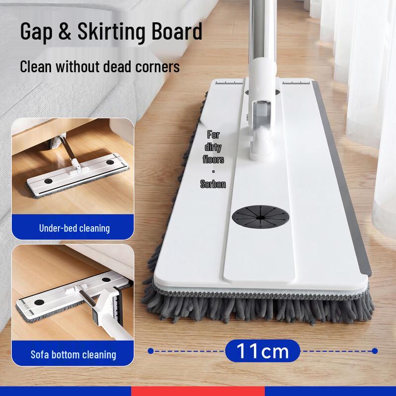 Sobang Self-Wringing Flat Mop with Chenille Pads
