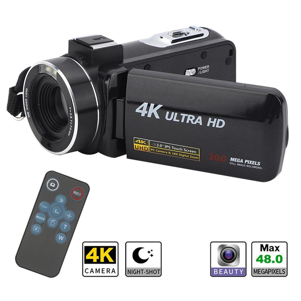 4K Anti Shake High Definition Digital Video 18X Zoom 3in IPS Touching Display Screen