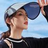 Women's Empty Top Wide Brimmed Colored Lens Sun Visors Hat for Summer Beach and Outdoor Activities