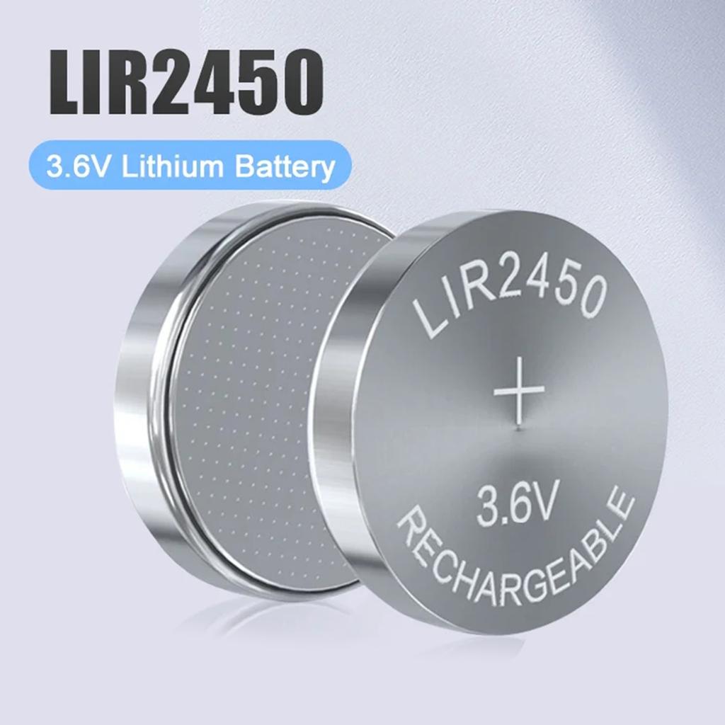 5er-Pack LIR2450 LIR 2450 3,6 V Lithium-Akkus ersetzen CR2450 DL2450 BR2450 für ferngesteuerte Uhren