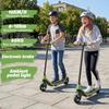 Dětská elektrická koloběžka Věk 8-12 let, Dojezd 16 km, Max. rychlost 16 km/h, 6,5" Ultra lehká elektrická koloběžka pro děti s barevným okolním osvětlením - Zelená