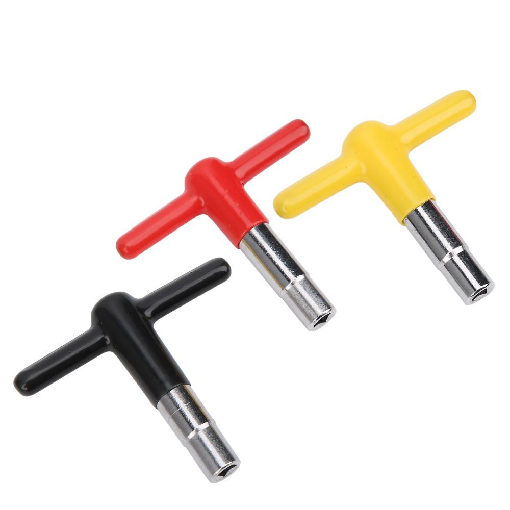 3PCS Yellow+Black+Red Drum Key Wrench Silicone + Metal Drum Tuner Key For Percussion Drummers