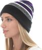 Custom Soft Cuff Pom Pom Stripe Knit Winter Beanie 3D Embroidered Skull Slouch Ski Hat Dot Plaid Character for Beach Business