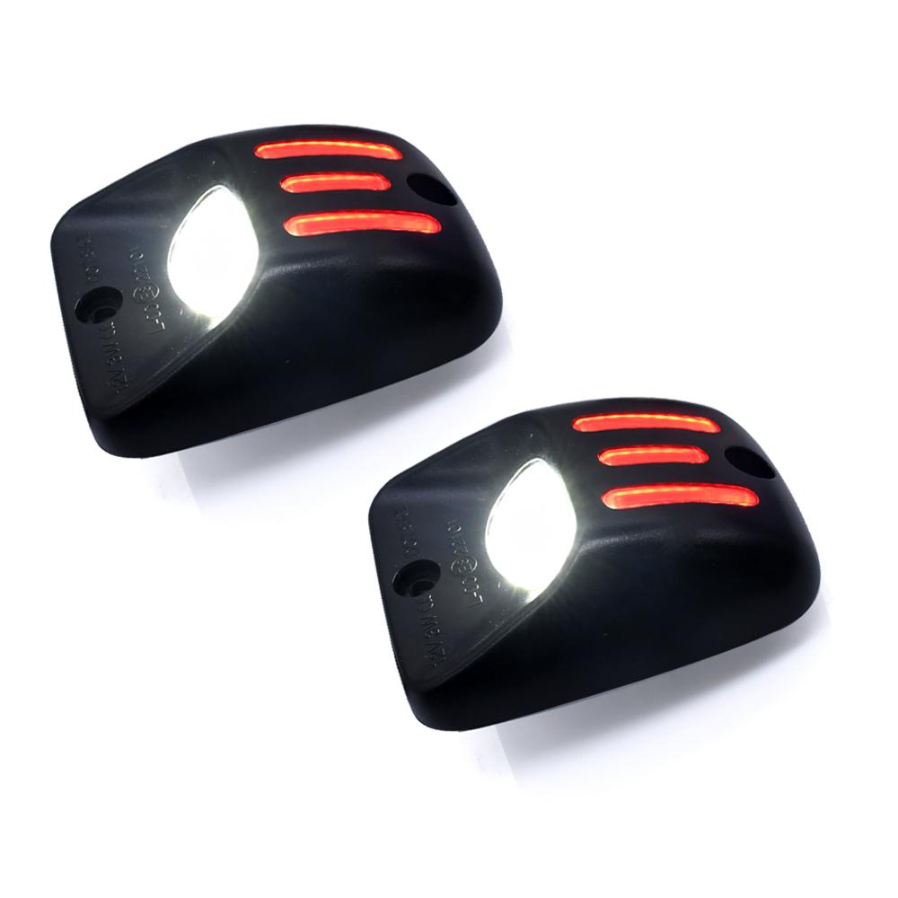 2Pcs Red White LED Car License Plate Light Auto Tail Number Plate Lamps Assembly For Toyota Tacoma 1995-2004 Styling Accessories