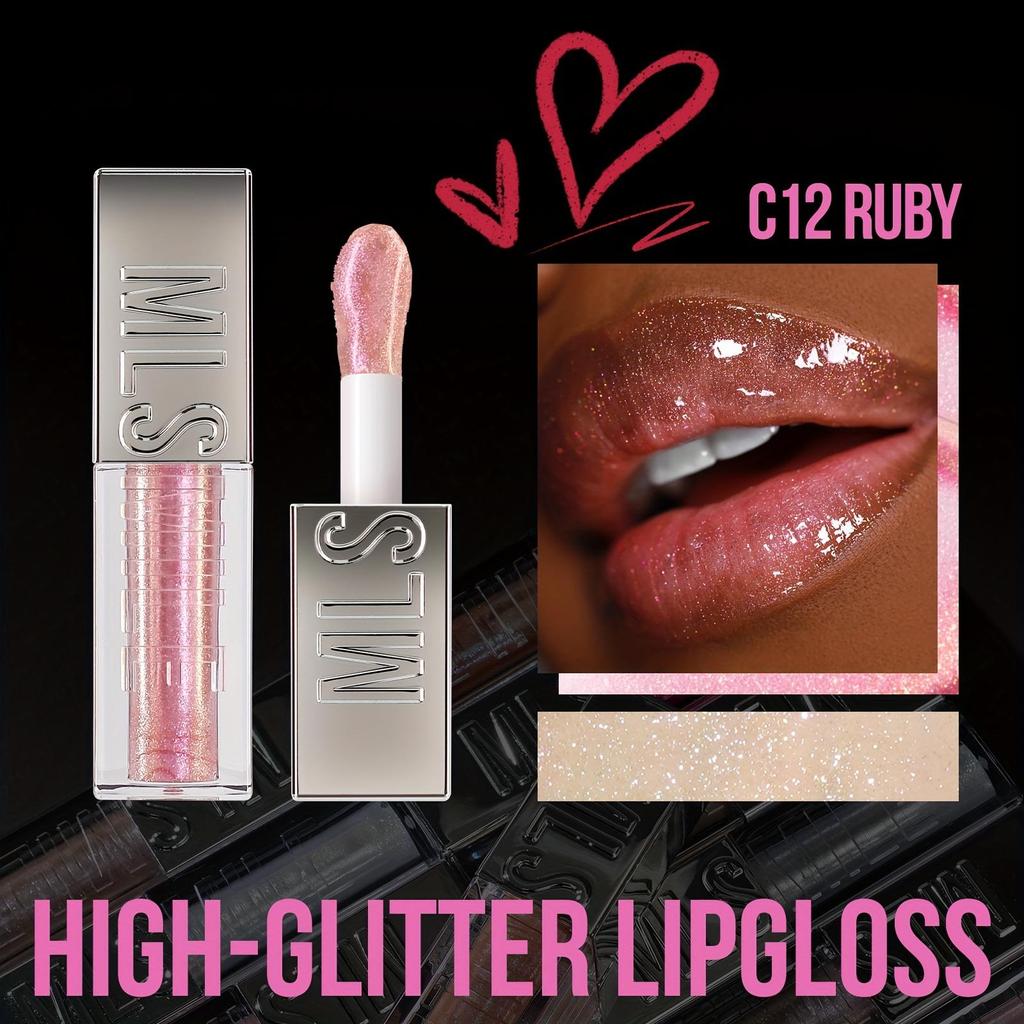 Błyszczyk do ust Sparkling Diamond Lip Gloss 6 kolorów Nawilżająca, nieklejąca formuła Płynna szminka Makijaż ust Idealny na przyjęcia świąteczne i prezenty