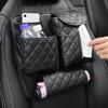 Elegant Back for Seat Organizer Durable Hanging Multi-Pockets Tissue Cup Organis