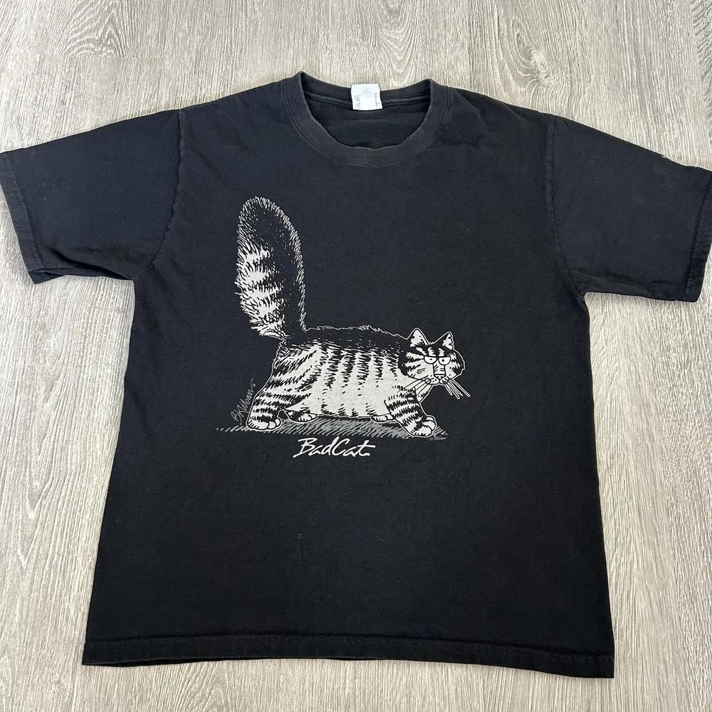 Hawaii Bad Cat T Shirt Mens Small Short Sleeve Black Tee TRENDING