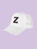 1Pc children's 26 letter printed baseball cap, fashionable sunshade duckbill cap for spring summer, breathable mesh trucker cap