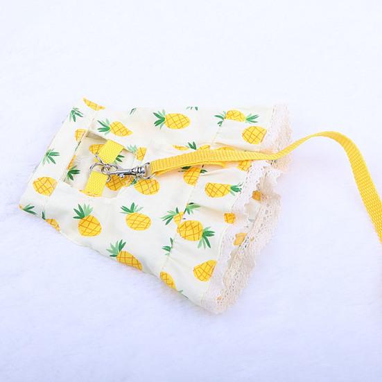 1 Set Kaninchen Kleidung Leine Spitze Saum Bowknot Pfirsich Druck Haustier Kaninchen Hamster Zugseil Pet Liefert