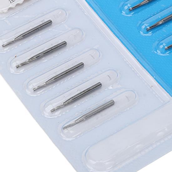 10pcs Tungsten Steel Dental Bur Replacement Dental Drill Bits Accessory for High Speed Handpiece 702