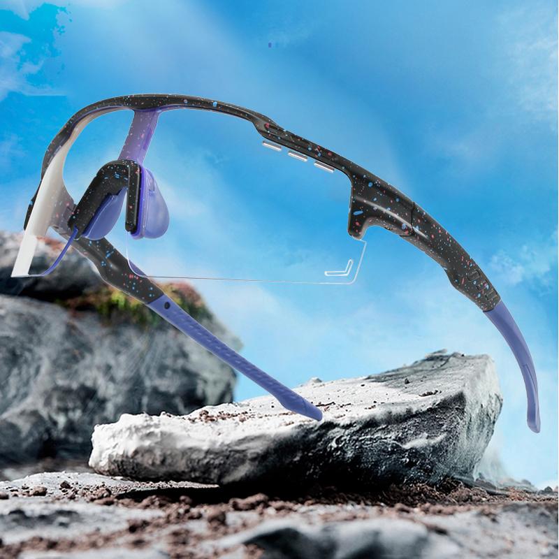 Riding Glasses Cycling Sunglasses Men Women Uv400 Color Change Sports Eyewear Fashion Bicycle Goggles Wrap Around Shades