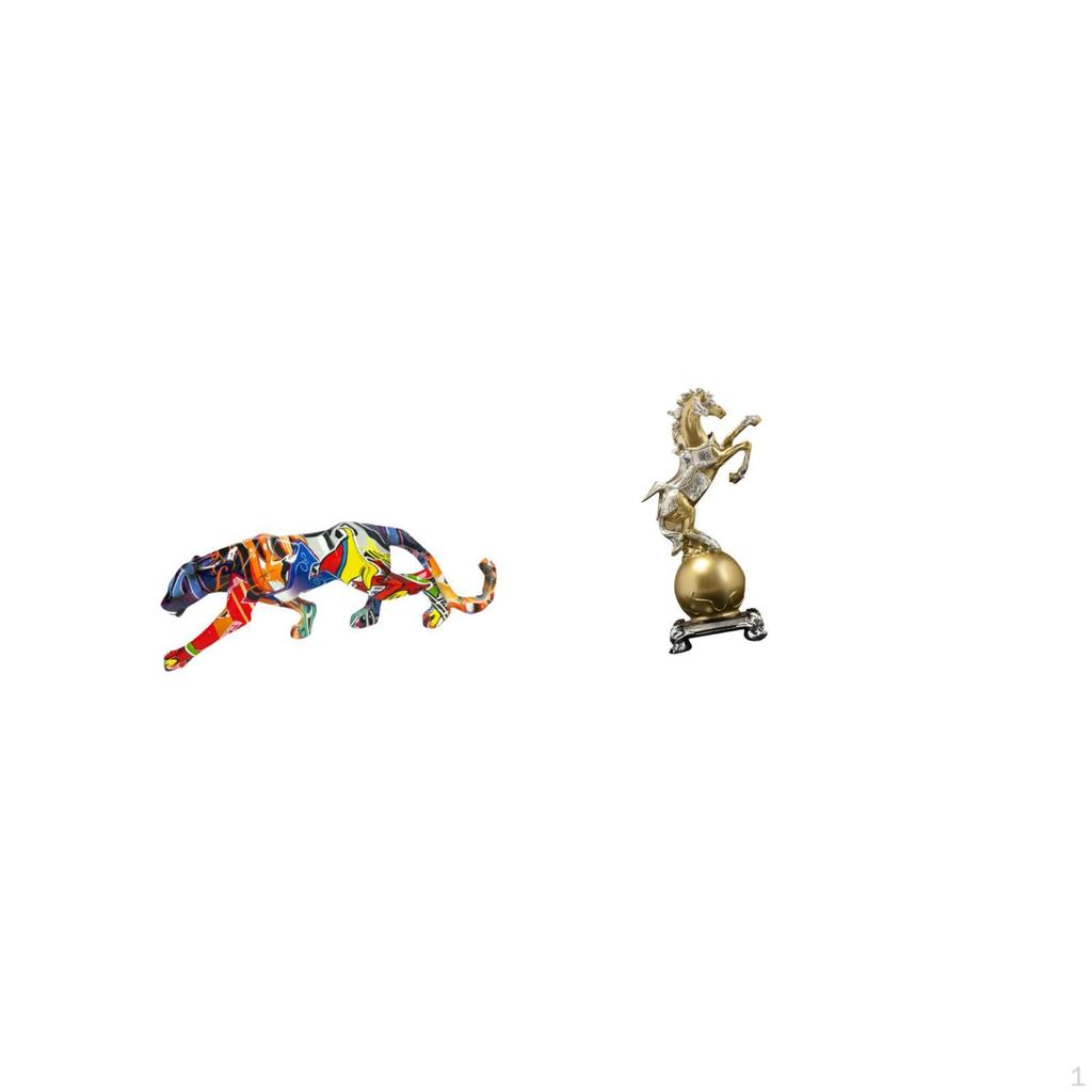 Horse Statue Sculpture Animal Craft Figurine Walking Ornament for Decoration Bookshelf Indoor Home