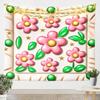 Dreamy Pastel Cloud Tapestry, Colorful Candy Sky with Glitter Stars Design, Bohemian Wall Art for Teen Room & Nursery