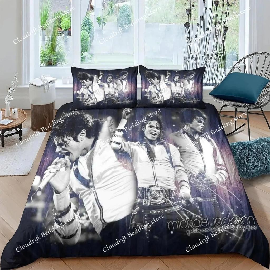 Duvet Cover Michael Jackson 3D Exquisite Digital Printing Bedding Set Comforter Bed Youth Home Decor Adult Boys Gift026