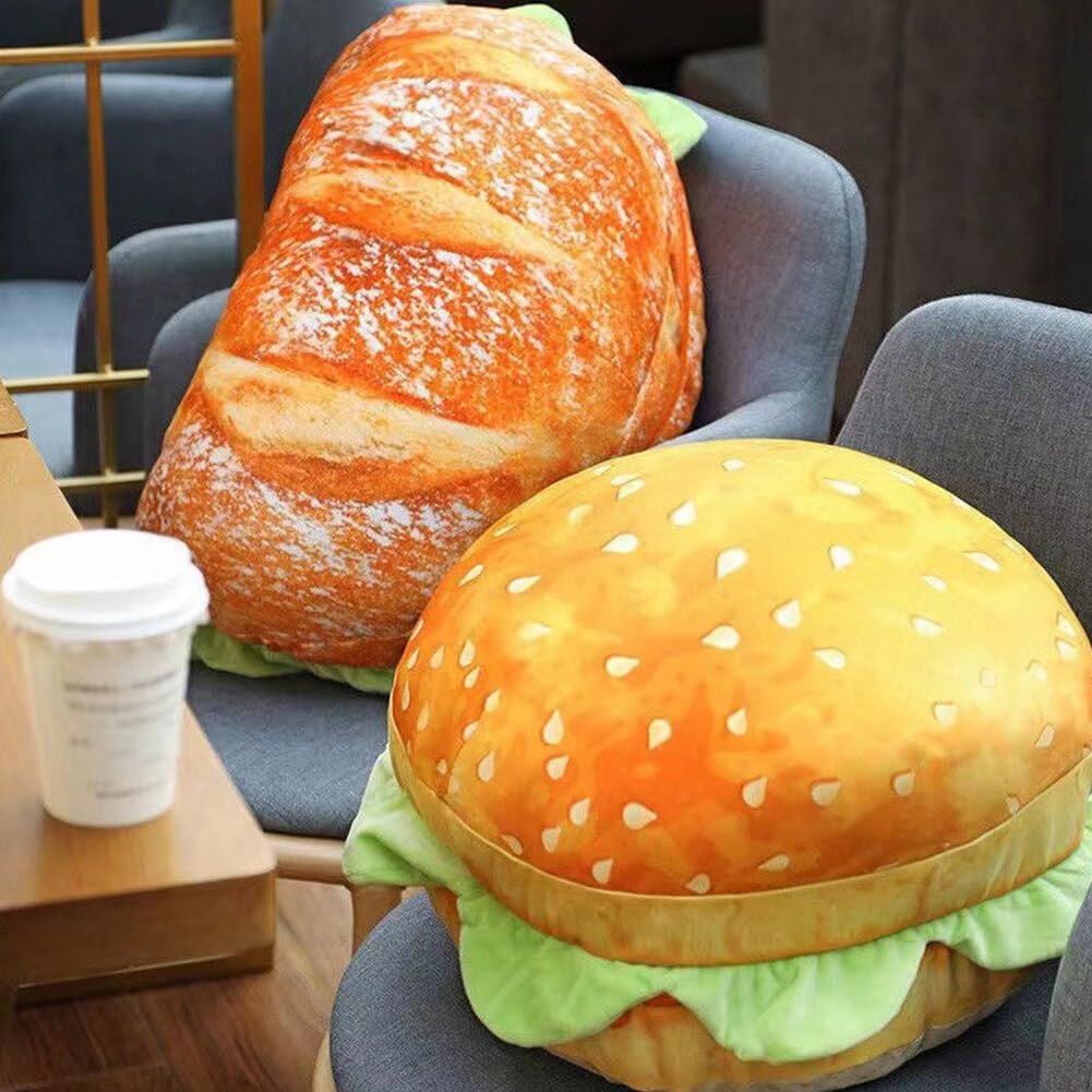 Cheeseburger Plush Pillow Hamburger Stuffed Toy Giant 3D Simulation Burger