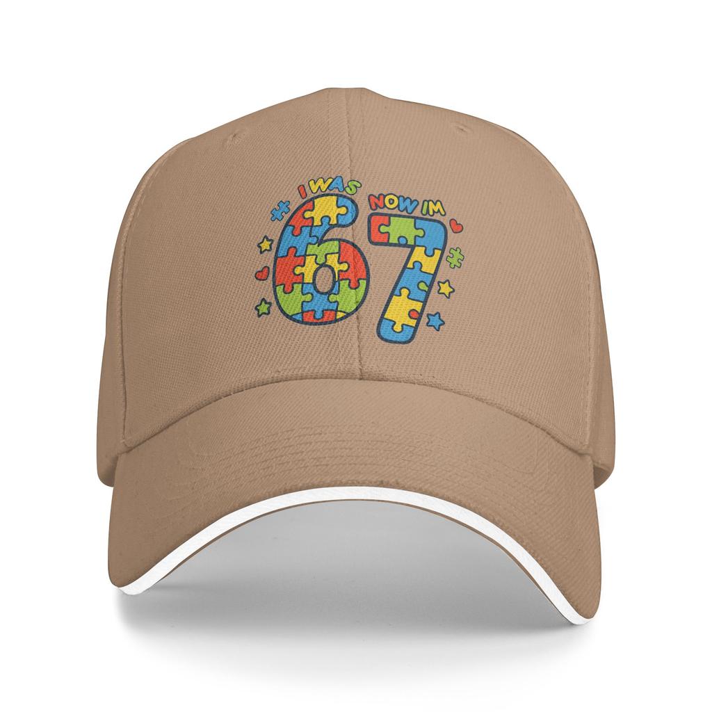 7 Year Old Autism Birthday I was 6 Now Im 7 Funny Six Seven Baseball Cap Couple Trucker Hat Summer Running Hippie Baseball Caps