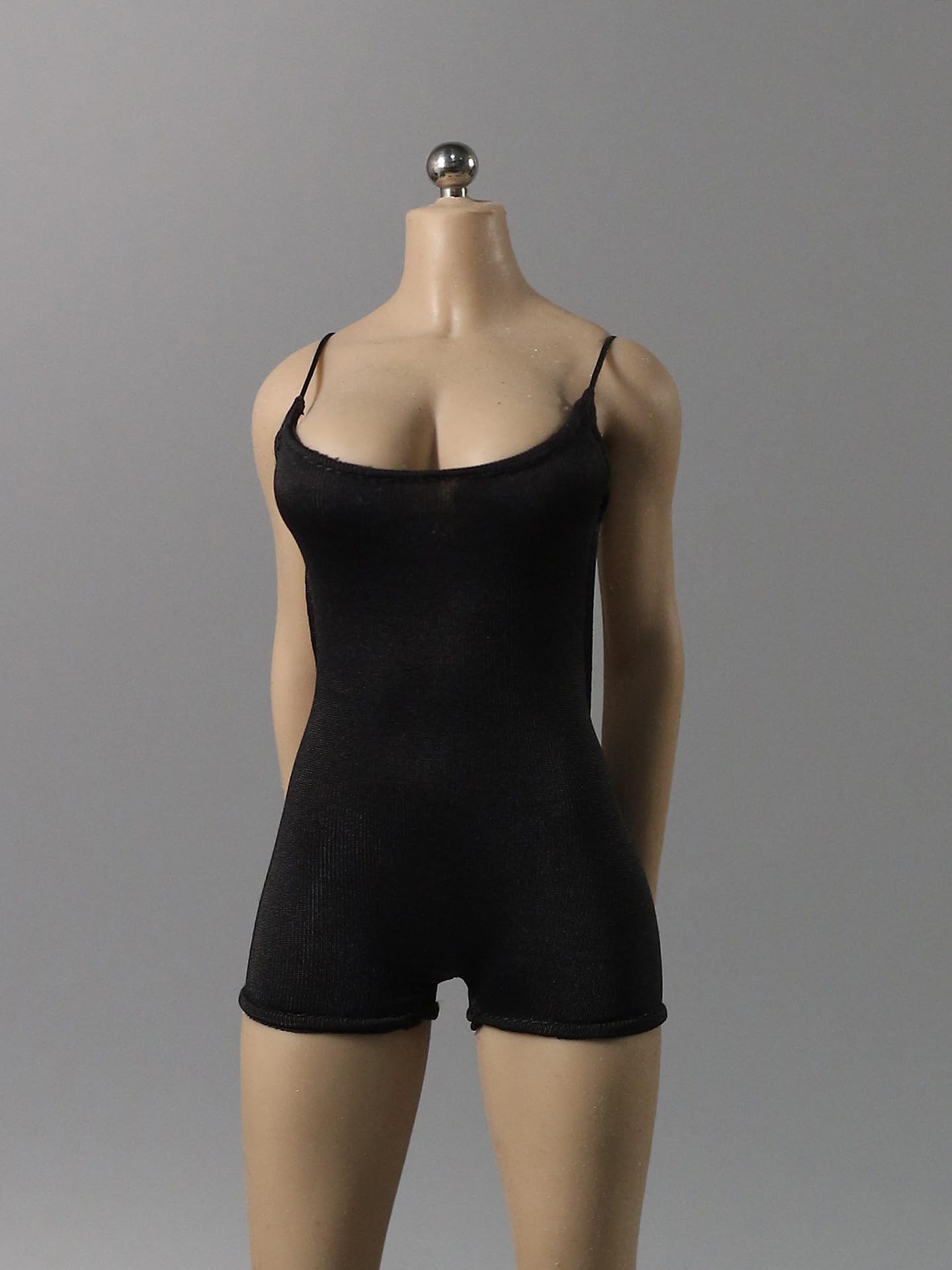 

HAMRETHYPPZ Scale Costume for Scale Female Camisole Gymnastics and Sexy Dress and Shoes Not 1/6 1/6 Figure Swimsuit, Pants, (Body, Head, Included) чорний