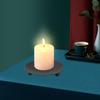 Modern Plate Candle Holder Candlestick Tea Light Round Stand Decorative for