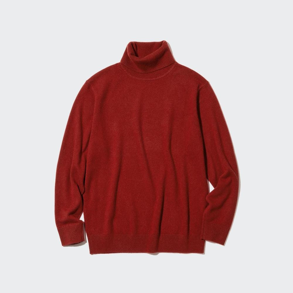 

UNIQLO JAPAN Кашемировый свитер с высоким воротником и длинными рукавами