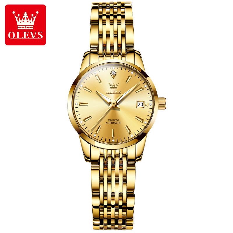 Oulisi Damen Dünne Automatische Mechanische Uhr - Schlichtes Design