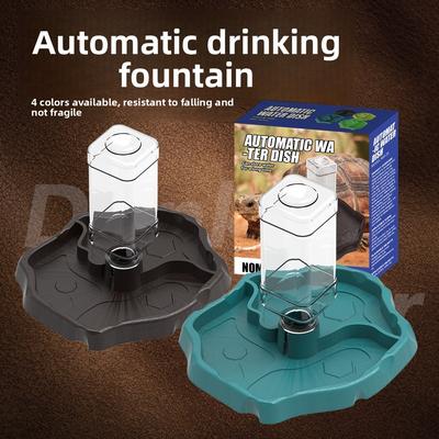 New Removable Reptile Feeder Easy-Clean Large Capacity Turtle Feeding Dish Non-Tip Shallow Turtle Water Dispenser Pet Supplies