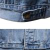 New Spring Autumn Simple New Men Denim Jackets Casual Fashion Slim Fits Jean Denim Jacket Patchwork Zipper Mens Clothing
