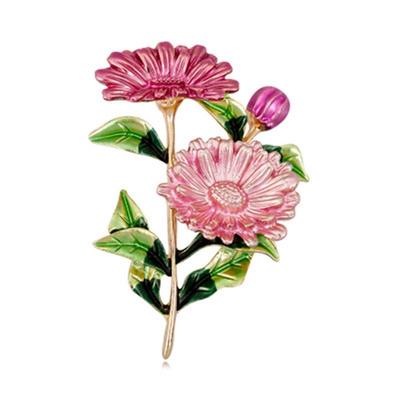 Broche de Girassol Temperamento da Moda para Mulheres Liga de Metal Estilo Clássico Tendência Joia Adorável