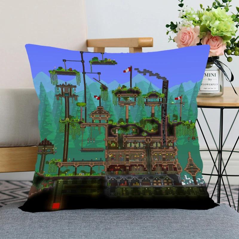 New Nice Terraria Anime Pillow Cover Bedroom Home Office Decorative Pillowcase Square Zipper Pillow case Satin Soft Cover