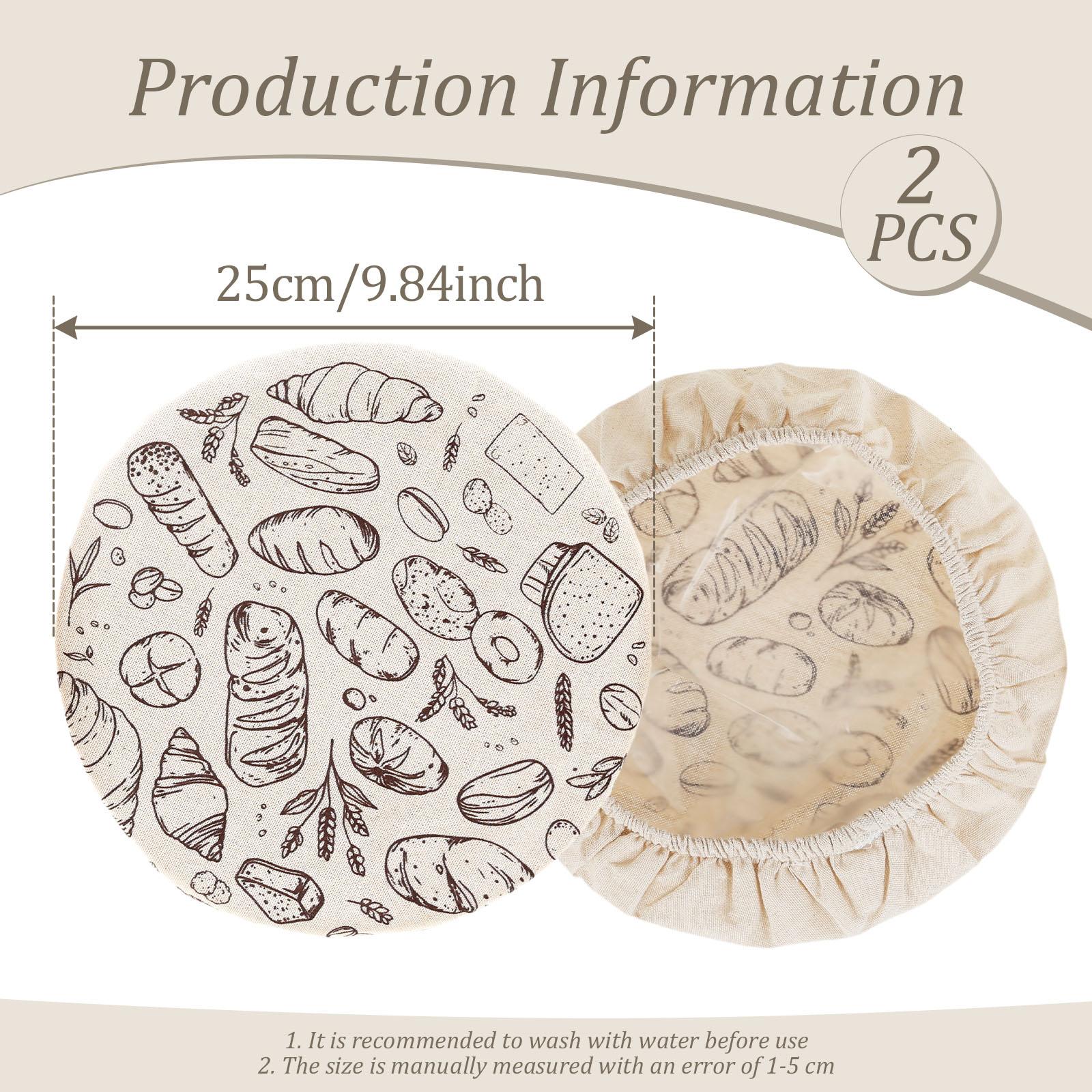 

4/2Pcs Cloth Bowl Covers Reusable Elastic Bread Proofing Cover Portable Food Storage Dust Cover Supplies for Picnic Home Baking