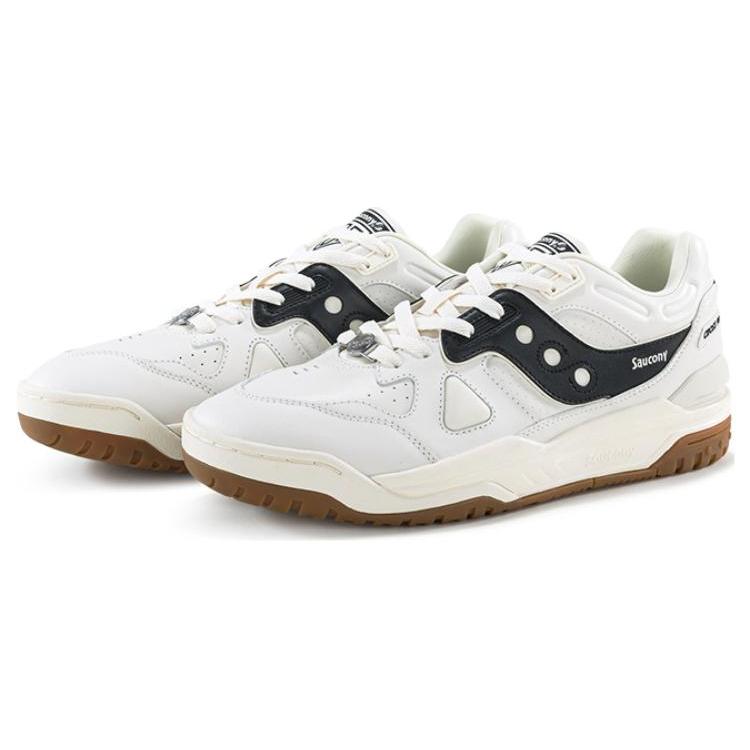 SAUCONY Cross 90 Slip Resistant Abrasion Resistant Low Top Skateboard Shoes Unisex Beige Black S79035-23